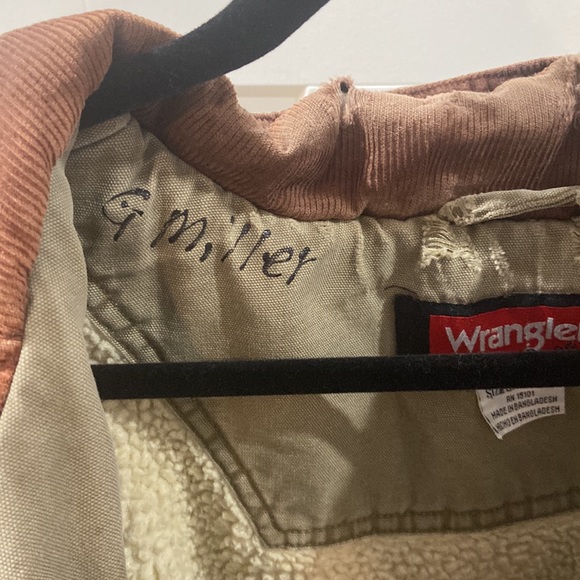 Wrangler Hero Vest Mens Green Aged Faded workforce Full Zip Sherpa Lined Sz 3XL - Picture 16 of 16